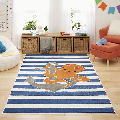 Mohawk® Home Aurora Kids Interactive Little Octopus Wear-Dated Rug