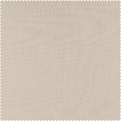 EFF Grommet Solid Faux Linen Sheer Window Curtain