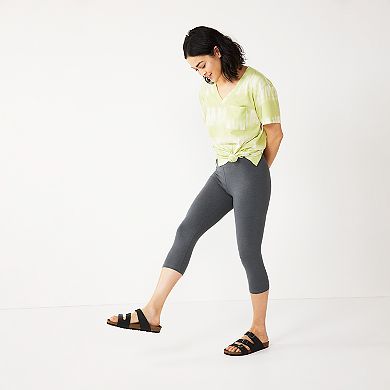 Women's Sonoma Goods For Life® Wide Waist Capri Leggings