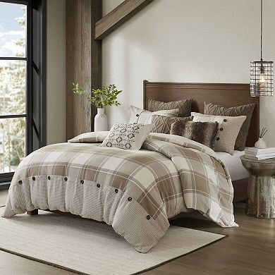 Madison Park Signature Urban Cabin Cotton Comforter Set with Shams and Decorative Pillows