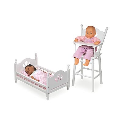Badger Basket English Country Baby Doll Furniture High Chair/Bed Playset