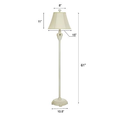 Distressed Faux Seashell Floor Lamp