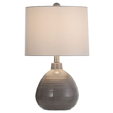 Gray Finish Accent Table Lamp