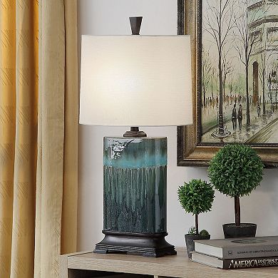 Carolina Blue Glaze Finish Table Lamp 