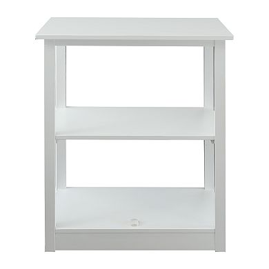 Casual Home Adams 3-Shelf Bookcase & Concealed Sliding Track