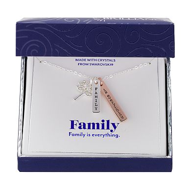 Brilliance "Family" Two Tone Crystal Pendant
