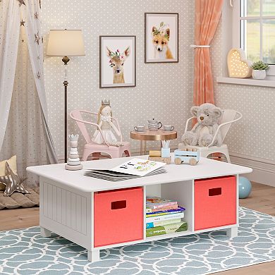 RiverRidge Home Kids' 6-Cubby Storage Activity Table