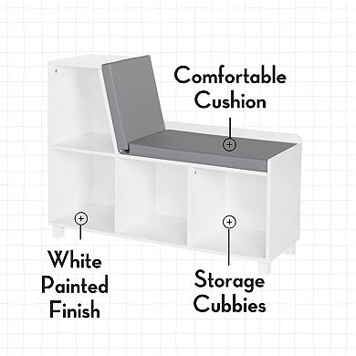 RiverRidge Home Book Nook Kids' Storage Bench with Cubbies