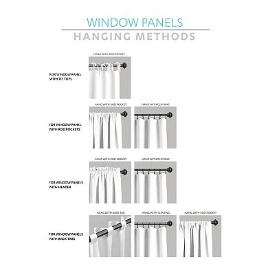 Lush Decor 2-pack Milo Linen Window Curtain Set