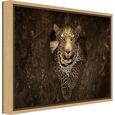 Amanti Art Leopard Resting Canvas Framed Wall Art