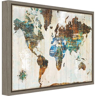 Amanti Art World of Wonders Canvas Framed Wall Art