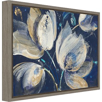 Amanti Art Midnight Garden Canvas Framed Wall Art