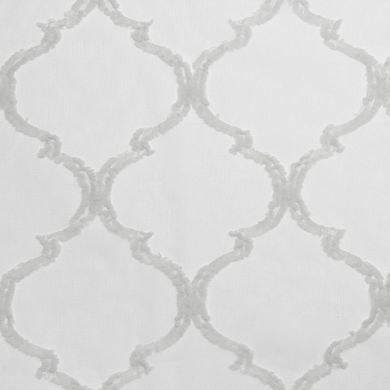 Exclusive Home 2-pacl Aberdeen Sheer Woven Trellis Embellished Window Curtains