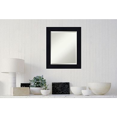 Amanti Art Shiplap Navy Wood Wall Mirror