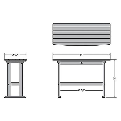 Highwood USA Lehigh Counter Height Balcony Table