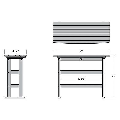 Highwood USA Lehigh Bar Height Balcony Table