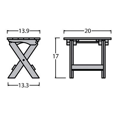 Highwood USA Folding Adirondack Side Table