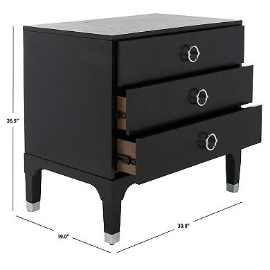 Safavieh Lorna 3-Drawer Contemporary Nightstand