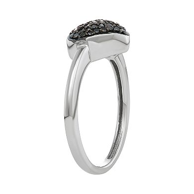 1/4 Carat T.W. Black Diamonds Heart Shape Ring