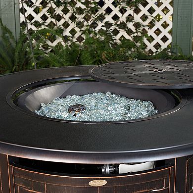 Fire Sense Armstrong Round Aluminum LPG Fire Pit