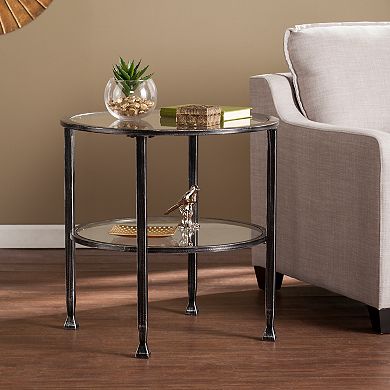 Jahora MetalGlass Round End Table