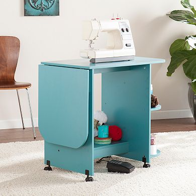 Southern Enterprises Expandable Craft Station in Turquoise