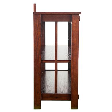 Southern Enterprises Caito Mission Faux Slate Display Cabinet