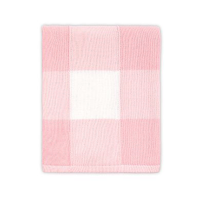 The Peanut Shell Farmhouse Pink Checkered Blanket