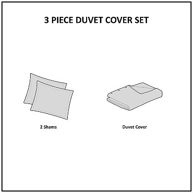Madison Park Joelie 3 Piece Seersucker Duvet Cover Set