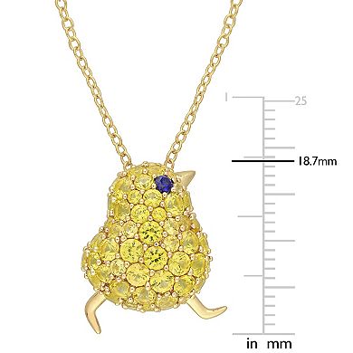 Stella Grace Lab-Created Yellow Sapphire Chick Pendant