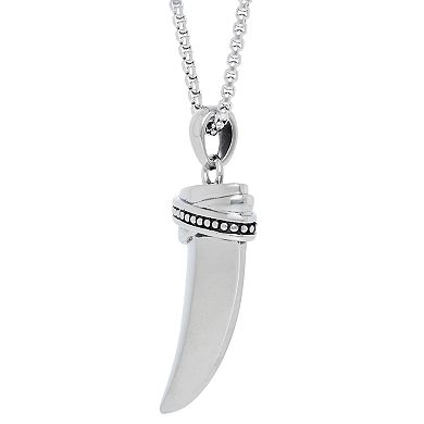 Men's LYNX Stainless Steel Tooth Pendant Necklace