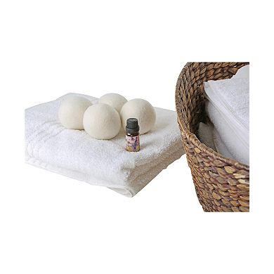 Laura Ashley 4-pack Wool Dryer Balls & Lavender Essential Oil Kit