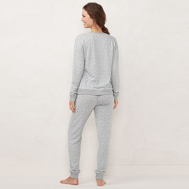 Women's lc lauren conrad extra soft pajama shirt & pajama pants online set