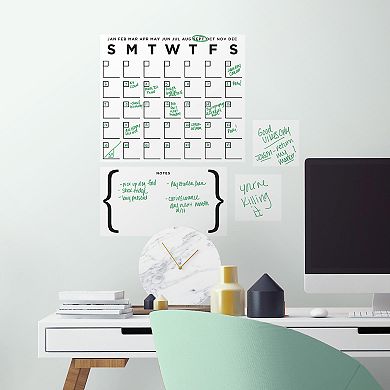 Room Mates Dry Erase Calendar Wall Decal Set