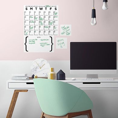 Room Mates Dry Erase Calendar Wall Decal Set