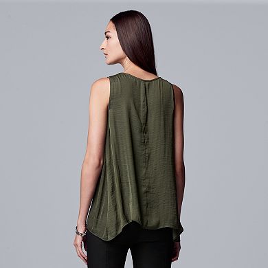 Petite Simply Vera Vera Wang Handkerchief Tanks