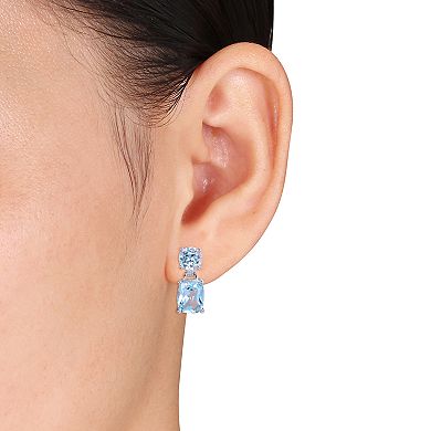 Stella Grace Sterling Silver Sky Blue Topaz Drop Earrings