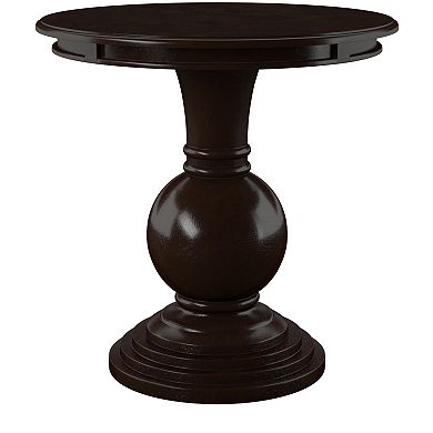 Linon Round Pedestal End Table