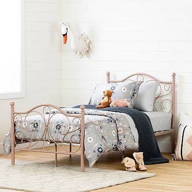 South Shore Country Poetry Complete Metal Platform Bed