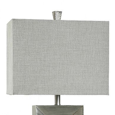 Contemporary Palladium Silver Table Lamp