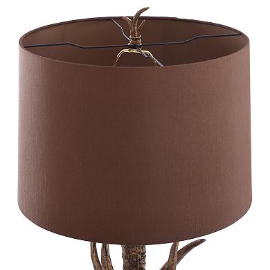 Dalton Antlers Dark Brown Table Lamp