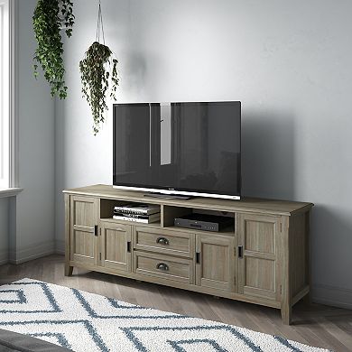 Simpli Home Burlington Solid Wood Traditional TV Media Stand