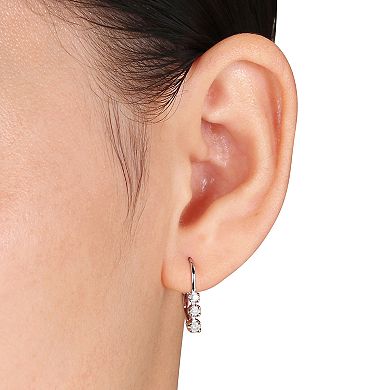 Stella Grace Sterling Silver 1/4 Carat T.W. Diamond Leverback Earrings