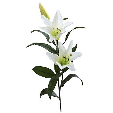 nearly natural 26.5 In. Lily Artificial Flower (Set of 12)