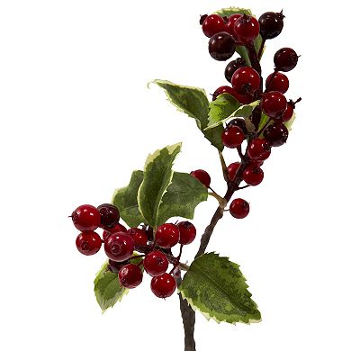 nearly natural Holly Berry Artificial Flower (Set of 6)