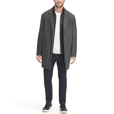 Men's Dockers® Midweight Wool-Blend Topcoat with Quilted Bib