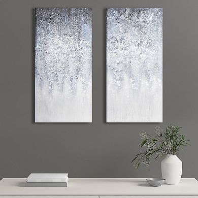 Madison Park Winter Glaze Textured Canvas Wall Decor 2-piece Set