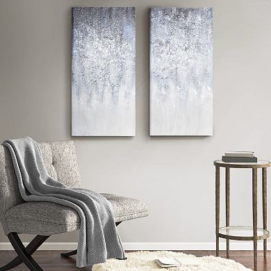 Madison Park Winter Glaze Textured Canvas Wall Decor 2-piece Set