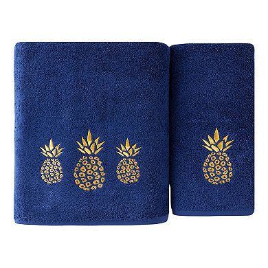 Saturday Knight, Ltd. Gilded Pineapple Bath Towel