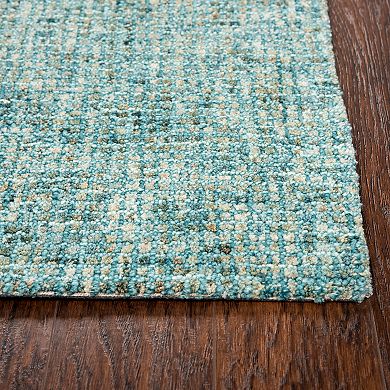 Rizzy Home Melissa Talbot Teal & White Rug
